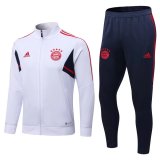 2022-2023 Bayern Munich White Football Training Set (Jacket + Pants) Men's