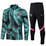 2021-2022 Barcelona Green Football Training Set (Jacket + Pants) Men's
