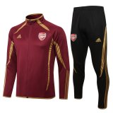 2021-2022 Arsenal Teamgeist Burgundy Football Training Set (Jacket + Pants) Men's