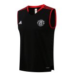 2021-2022 Manchester United Black Football Singlet Shirt Men's
