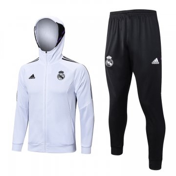 2022-2023 Real Madrid White Football Training Set (Jacket + Pants) Men's #Hoodie