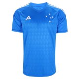 2023-2024 Cruzeiro Goalkeeper Blue Football Shirt Men's