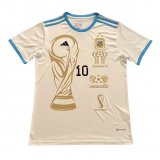 2023 Argentina Campeon Mundial Commemorative White Football Shirt Men's