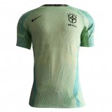 2022 Brazil Pre-Match Mint Short Football Training Shirt Men's #Match