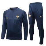 2022 France Royal II Football Training Set (Jacket + Pants) Men's