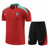 2024 Portugal Red Football Training Set (Shirt + Short) Men's