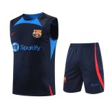 2022-2023 Barcelona Navy Football Set (Singlet + Short) Men's