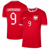 2022-2023 Poland Away Football Shirt Men's #Lewandowski #9