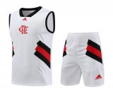 2023-2024 Flamengo White Football Training Set (Singlet + Short) Men's