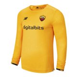2021-2022 AS Roma Away Goalkeeper Yellow Long Sleeve Men's Football Shirt