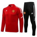 2021-2022 Manchester United Red - White Football Training Set (Jacket + Pants) Men's