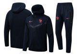 2022 France Hoodie Royal Football Training Set (Jacket + Pants) Men's