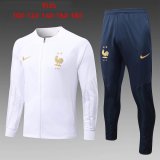 2022 France White Football Training Set (Jacket + Pants) Children's
