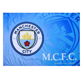 Manchester City Team Blue Football Flag