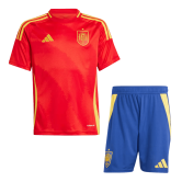 2024 Spain Home EURO Football Set (Shirt + Short) Children's