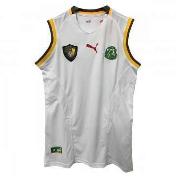 2002 Cameroun Retro White Football Singlet Shirt Men's