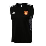 2021-2022 Manchester United UEFA Black Football Singlet Shirt Men's