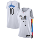 Male Brooklyn Nets City Edition Jersey 2022-2023 White Ben Simmons #10
