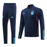 2022-2023 Argentina 3 Stars Navy Zipper Football Training Set (Sweatshirt + Pants) Men's