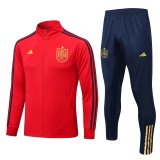 2022 Spain Red Football Training Set (Jacket + Pants) Men's