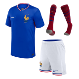 2024 France Home EURO Football Whole Set (Shirt + Short + Socks) Children's