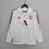 2022-2023 Manchester United White All Weather Windrunner Football Jacket Shirt Men's