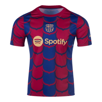 2023-2024 Barcelona Red&Blue Pre-Match Football Training Shirt Men's