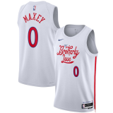 Male Philadelphia 76ers City Edition Jersey 2022-2023 White Tyrese Maxey #0