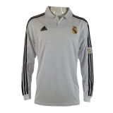 2001/2002 Real Madrid Retro UCL Home Football Shirt Men's #Long Sleeve