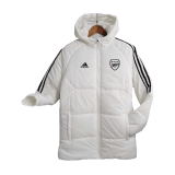 2023-2024 Arsenal White Football Winter Jacket Men's