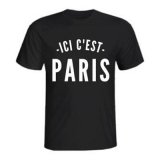 2021-2022 PSG Black Messi ICI C'EST PARIS T-Shirt Men's