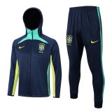2023 Brazil Navy Football Training Set (Jacket + Pants) Men's #Hoodie