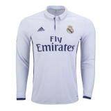 2016/17 Real Madrid Retro Home Football Shirt Men's #Long Sleeve