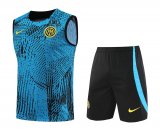 2023-2024 Inter Milan Blue Football Training Set (Singlet + Short) Men's