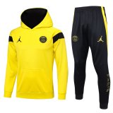 2023-2024 PSG x JORDAN Yellow Football Training Set (Sweatshirt + Pants) Men's #Hoodie