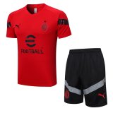 2022-2023 AC Milan Red Football Training Set (Shirt + Short) Men's