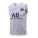 2021-2022 PSG x Jordan White Waves Football Singlet Shirt Men's
