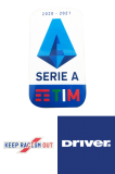 2020-2021 Italian Serie A Badge & Keep Racism Out Badge & Driver Sponsor Badge