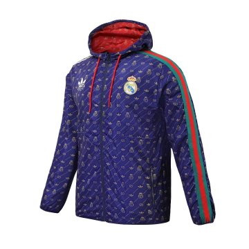 2023-2024 Real Madrid x Gucci Royal All Weather Windrunner Football Jacket Men's