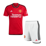 2023-2024 Manchester United Home Football Set (Shirt + Short) Men's