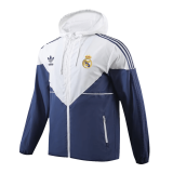 2023-2024 Real Madrid White&Navy Football Windbreaker Jacket Men's #Hoodie