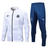 2022-2023 Olympique Marseille White Football Training Set (Jacket + Pants) Men's