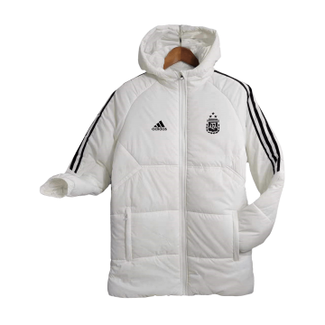 2023 Argentina White Football Winter Jacket Men's