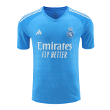 2023-2024 Real Madrid Goalkeeper Blue Football Shirt Men's