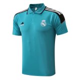 2021-2022 Real Madrid Green Football Polo Shirt Men's