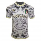 2023 Italy x Versace White Football Shirt Men's #Special Edition