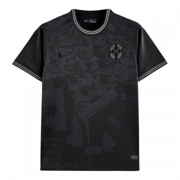 2022 Brazil Full Black Special Edition Football Shirt Men's