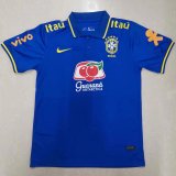 2022 Brazil Blue Football Polo Shirt Men's