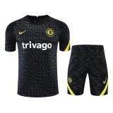 2022-2023 Chelsea Black Short Football Training Set ( Shirt + Short ) Men's