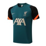 2021-2022 Liverpool Green Short Football Training Shirt Men's